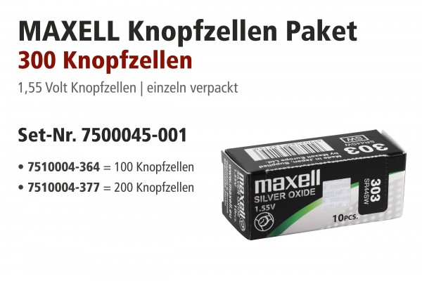 Maxell Batteriepaket, 100 x 364, 200 x 377