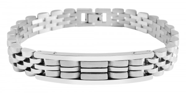 &quot;Matej&quot; - Edelstahl Gliederarmband mit Gravurplatte