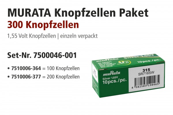 Murata Batteriepaket, 100 x 364, 200 x 377