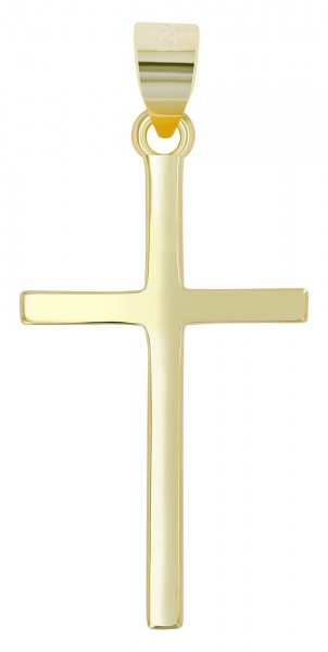 925/- Echtsilber Kettenanhänger &quot;Crispus&quot;, Kreuz, rhodiniert oder vergoldet